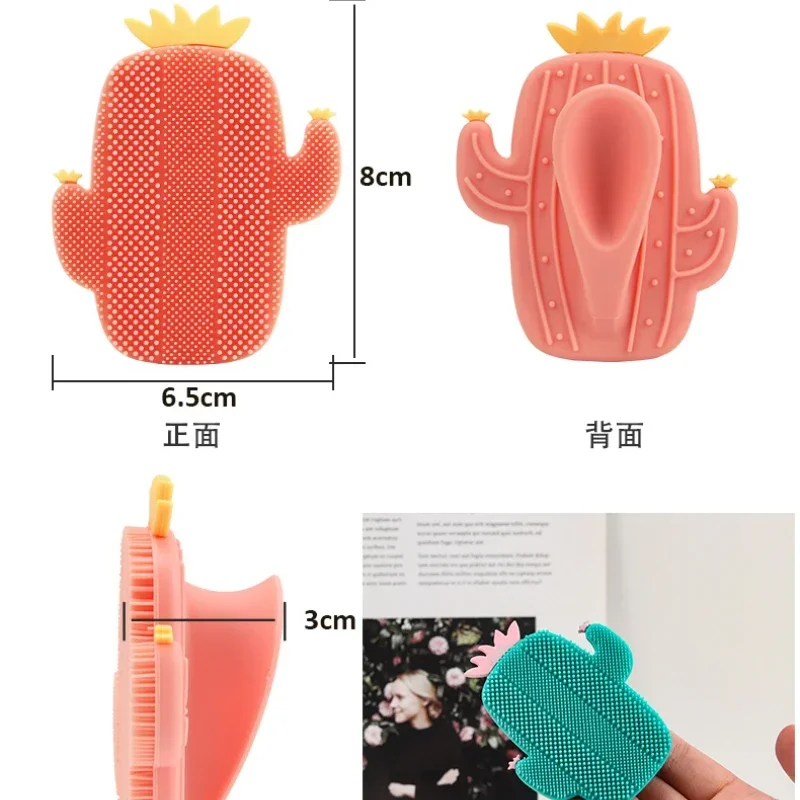 Silicone Face Wash Brush Face Wash Brush Cactus Manual Cleanser Face Pore Cleanser Beauty Massage Brush