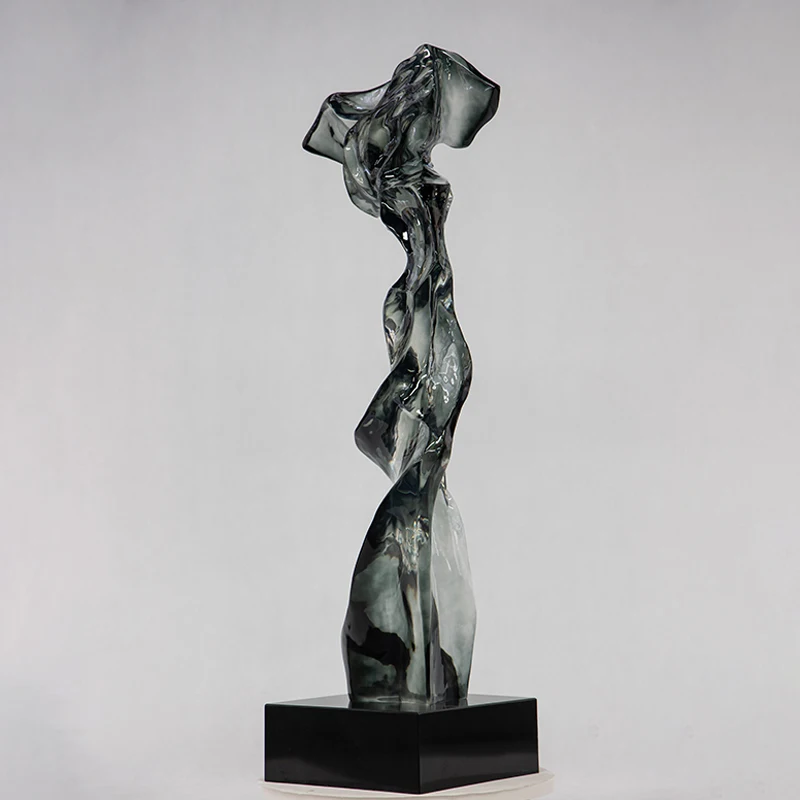 Factory Custom Design Executive Interior Clear Resin Art Sculpture