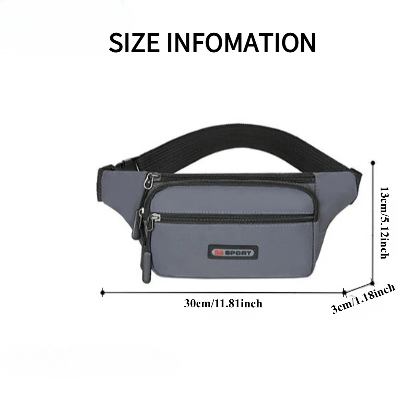 Waterproof Sports Waist Pack Bag for Travel Hiking Running Hands-free Business, Site Work, Sports, Mobile Phone, Waist Bag