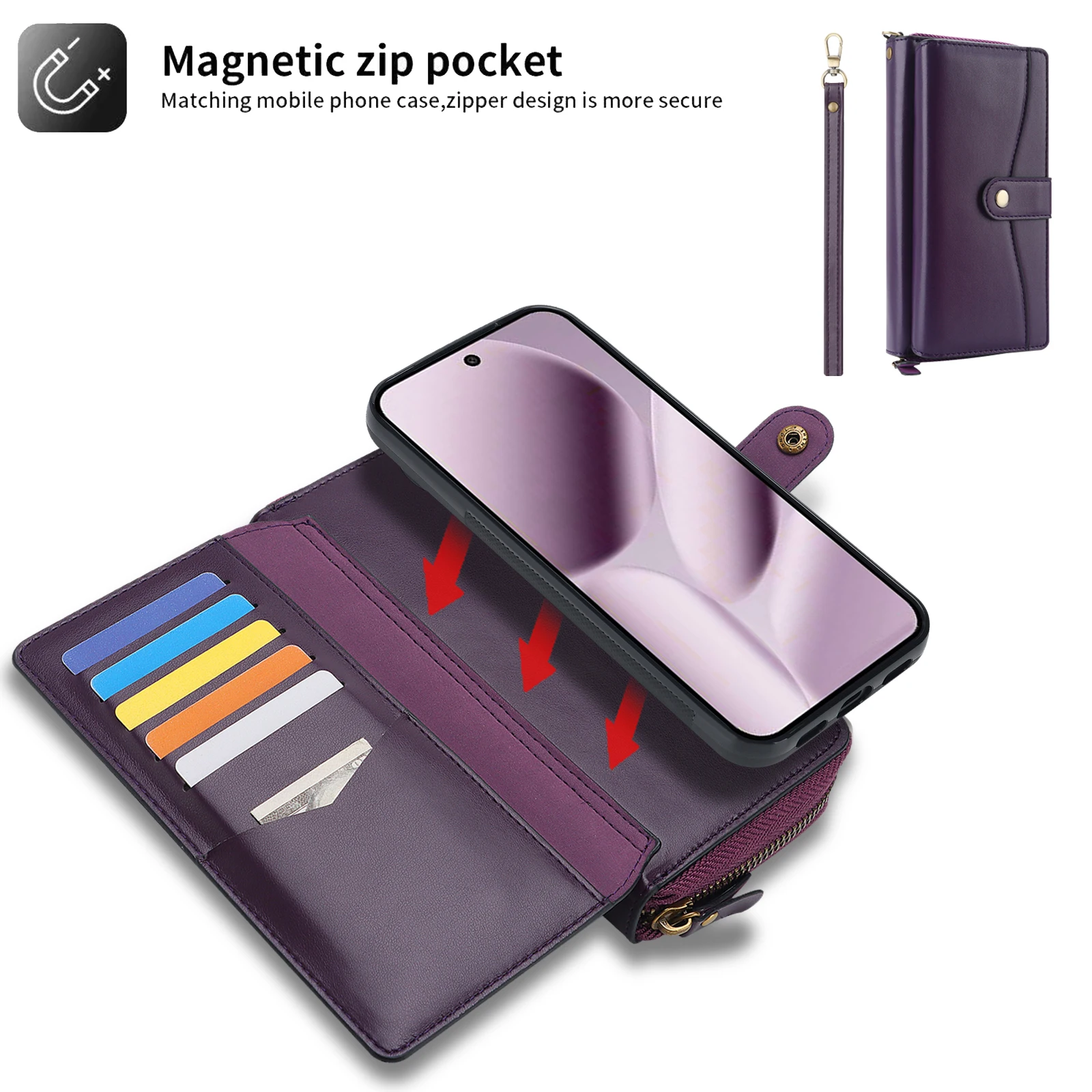 Luxury Leather Multifunctional Mobile Wallet for Google Pixel 10 11 pro XL Multi-Slot Zipper Phone Bag Protective Cover