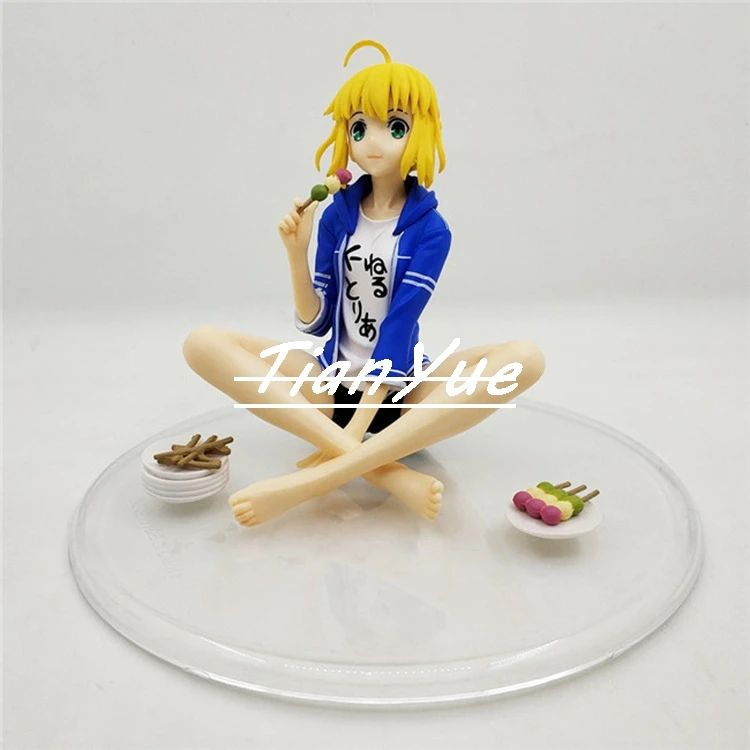 Anime Fate Grand Order Saber Eating version Action Figure Model Toy 14cm