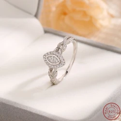 100% 925 sterling silver zircon infinite symbol ring for women's Valentine's Day Christmas gift fashion high-quality jewelry