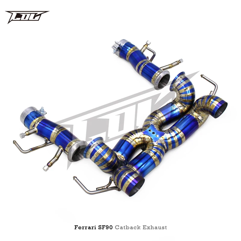 OEM Titanium Catback Exhaust System For Ferrari SF90 3.9T V8 2019-2023 Performance Sport Exhaust Pipe Muffler Auto Parts