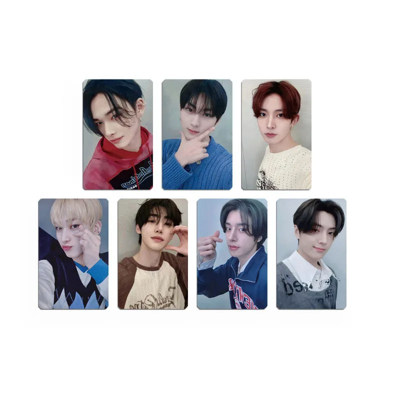 Kpop Boys Star Special Photo Print Cartão postal, coleção de fãs, lembrança, álbuns Weverse, meninos bonitos, 7pcs por conjunto