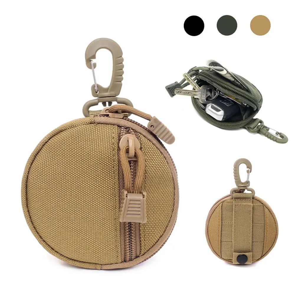 Clip with Zipper Pocket EDC Outdoor Tool Coin Purses Pouch Key Holder Wallet