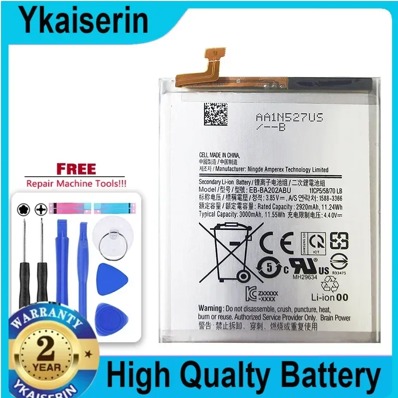 3000mAh EB-BA202ABU Replacement Battery for Samsung Galaxy 2019 A20e A20E A20 A202F SM-A202F/DS,SM-A202,SM-A202J,SM-A102 Bateria