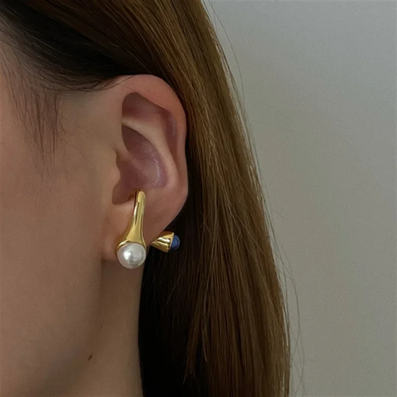 Fashion Jewelry Pearl Double-Sided Stud Earrings For Women Girl Party Gifts Back And Front Ear Accessories  2024 Trend New