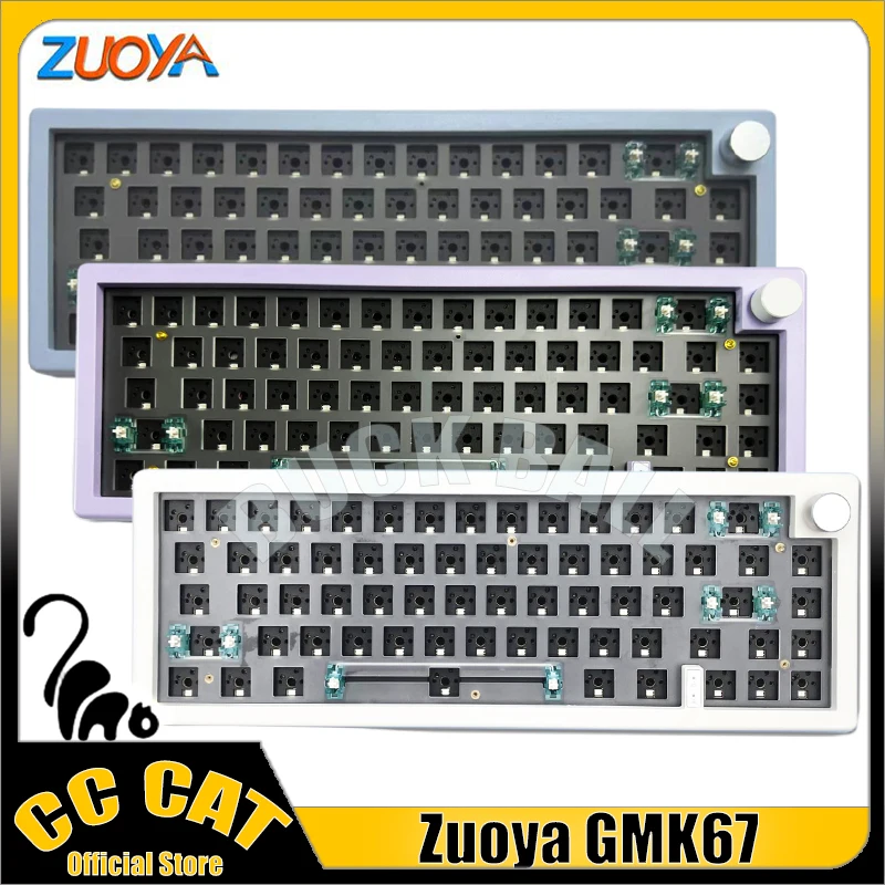 

Zuoya Gmk67 Wireless Mechanical Keyboard Gasket Kit Bluetooth 2.4g Wireless 3 Mode Rgb Backlit Hot Swappable Customized Keyboard