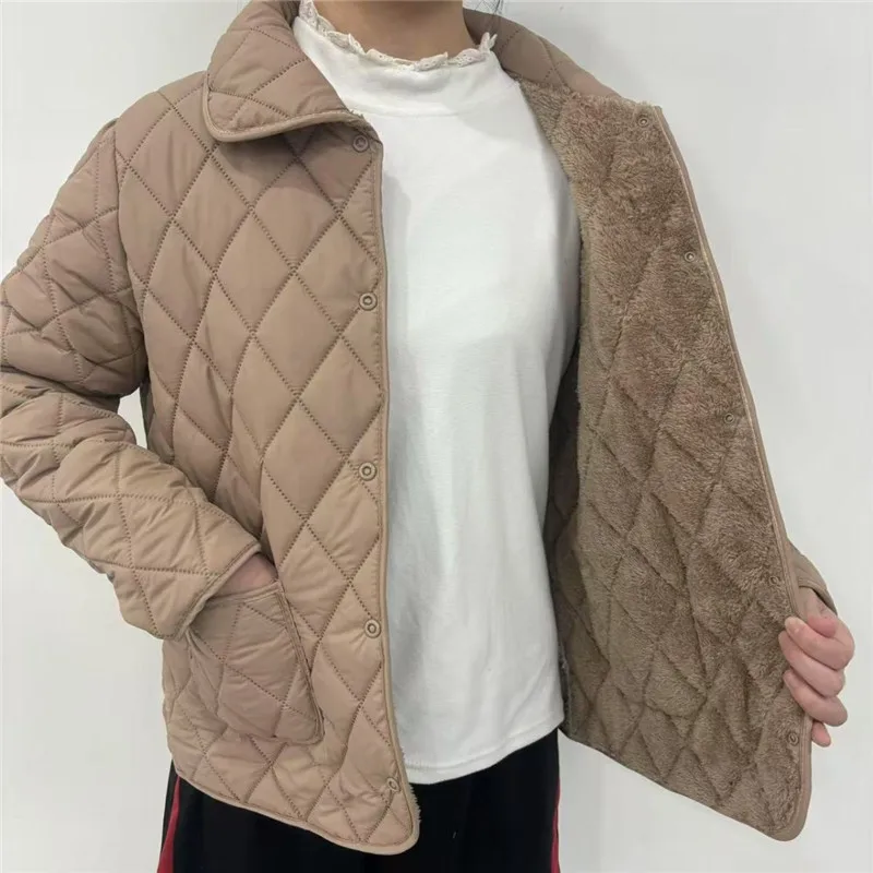 「マルチカラージョーカー」2025年新作 レディース ショートコート 薄手コットンパッド入り 女性用 ルーズ ファッションジャケット 春秋冬 アウター