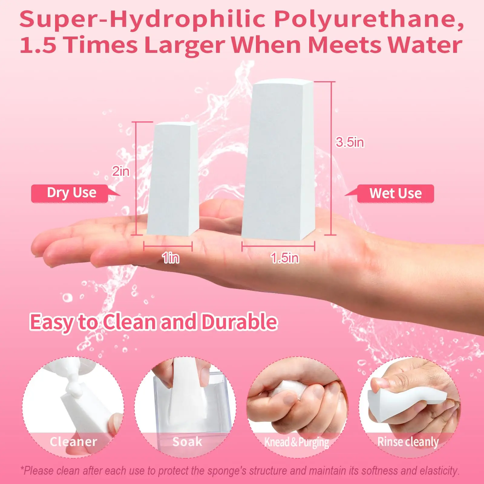 108개 재사용 가능한 비건 메이크업 스펀지 |   완벽한 블렌딩을 위한 트라이앵글 블렌더 및 여행용 파우치 2개