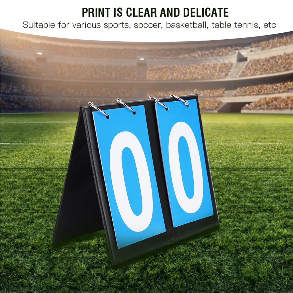 2 Digit Portable Table Top Scoreboard Sporting Goods Indoor Outdoor Easy-Flip Basketball Football Basketball Scoreboard  ﻿