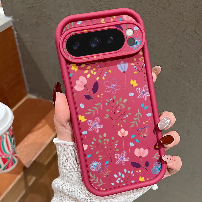Blumen-Druck-Hülle für Google Pixel 10, 8, 7 Pro 10, 9 Pro XL 9A, 8A, 7A, stoßfeste, weiche TPU-Silikon-Telefonabdeckung für Pixel 8 Pro – Detail 10