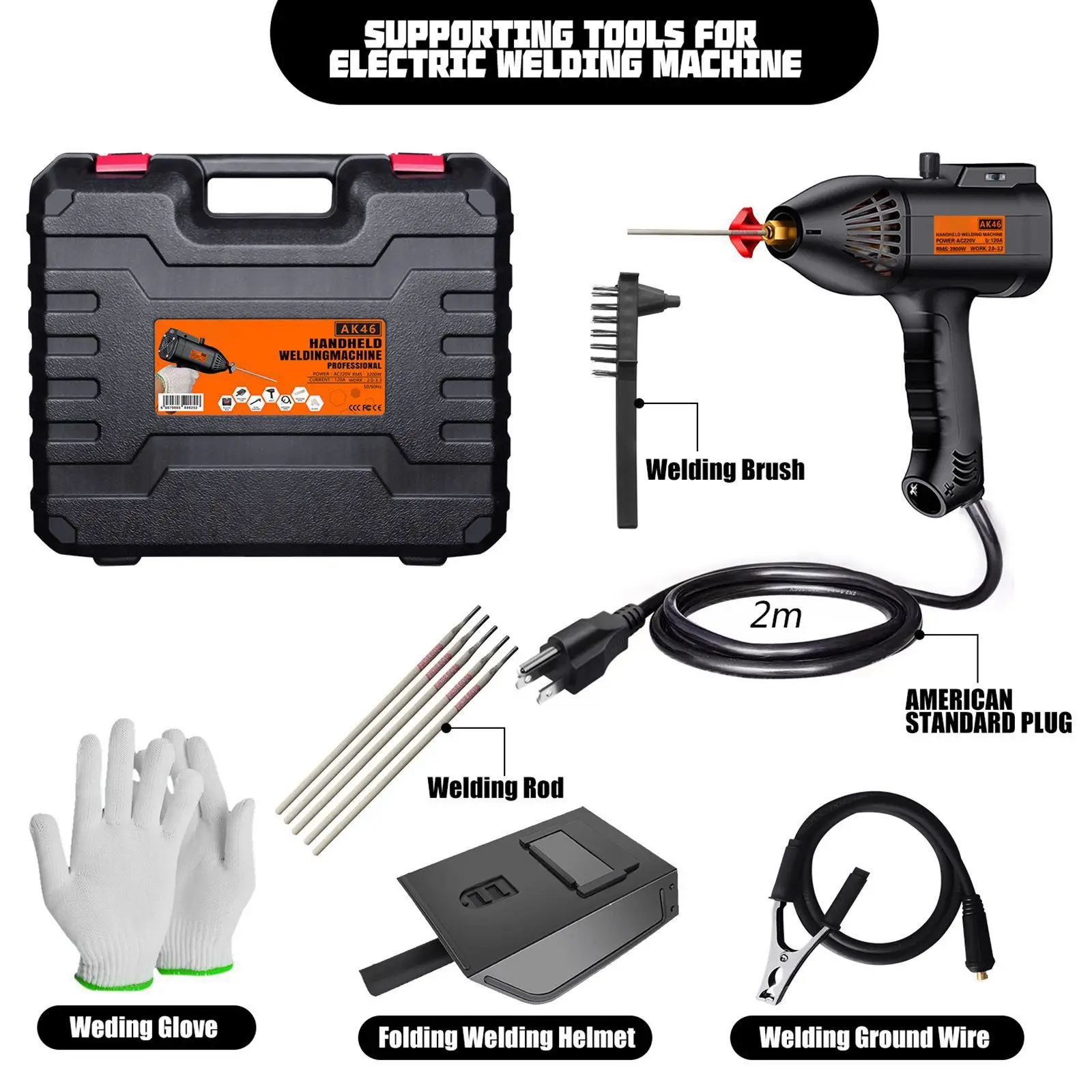 

Handheld 110V-220V 3900W Electric Mini Arc Welding Machine Intelligent Digital Display Current Adjustable Spot Welder Tools