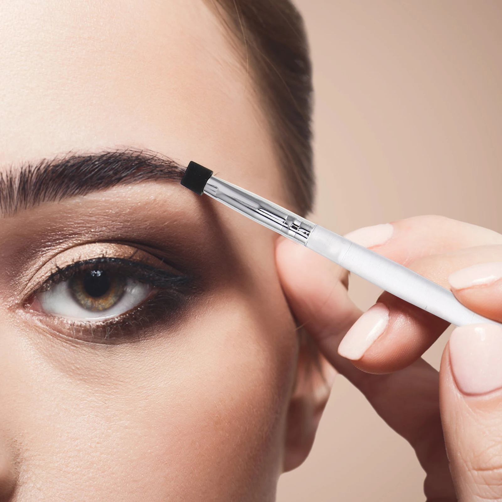 

6 Pcs Eye Makeup Tools Eyeshadow Stick Silicone Flat Applicators Small Brush lash curler eyelash exfoliator lift blend