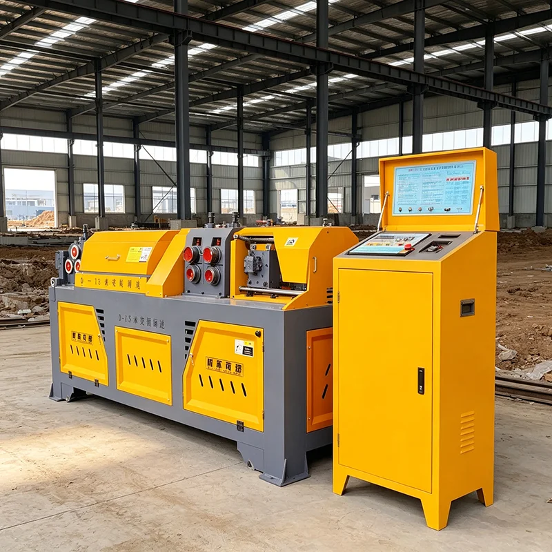 Construction Site Rebar Straightening And Cutting Machine For 4-10mm Steel Bar Automatic Wire Rod Straightener Cutter