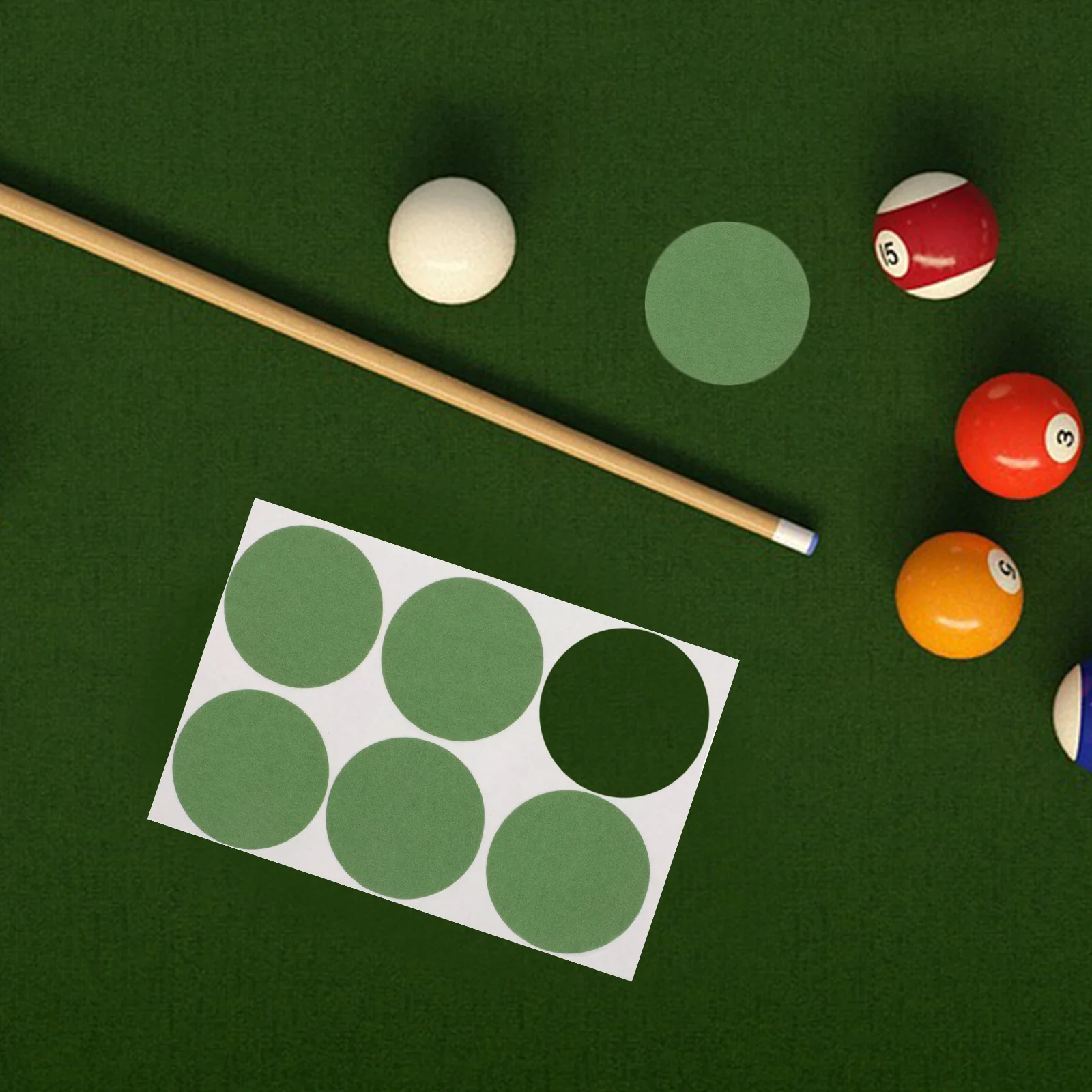 

1 Sheet Snooker Cloth Mending Patch Wear-Resistant Billiard Table Repair Sticker Green Dots For Pool Table Accessory