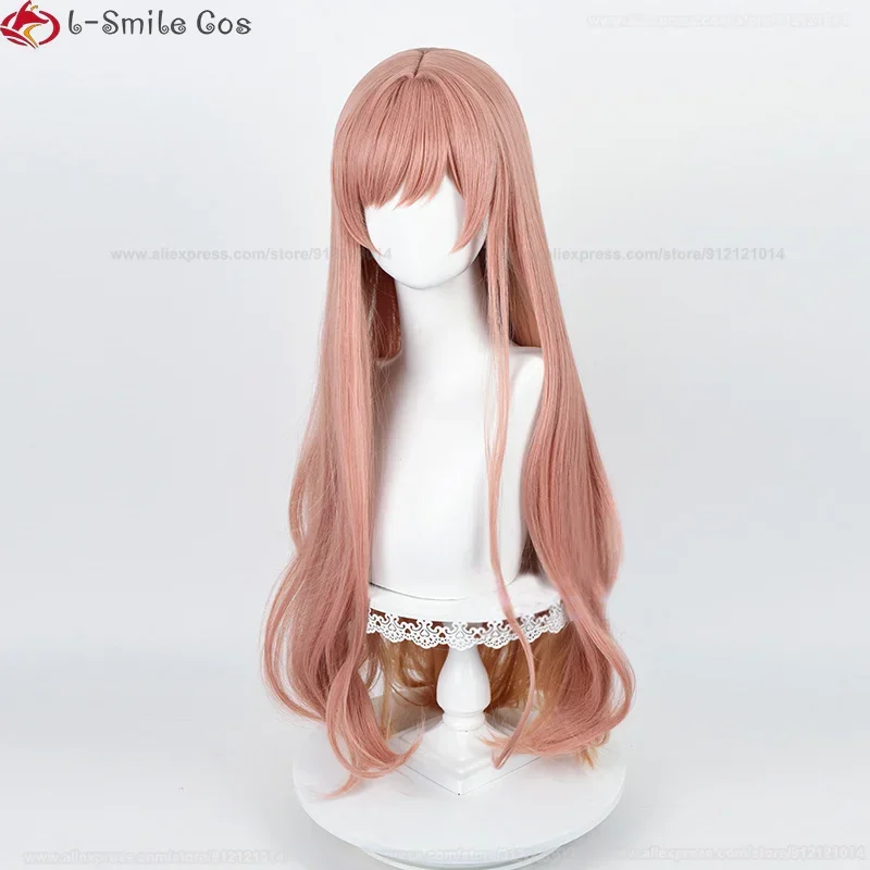 Peruca Rapi Cosplay, Cabelo Rosa Laranja e Castanho, Perucas Anime Resistentes ao Calor, 85cm