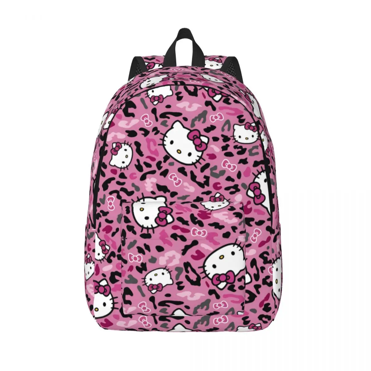 

Рюкзак с леопардовым рисунком «Hello Kitty», школьные сумки для школьников средней школы, рюкзак для подростков, подарок