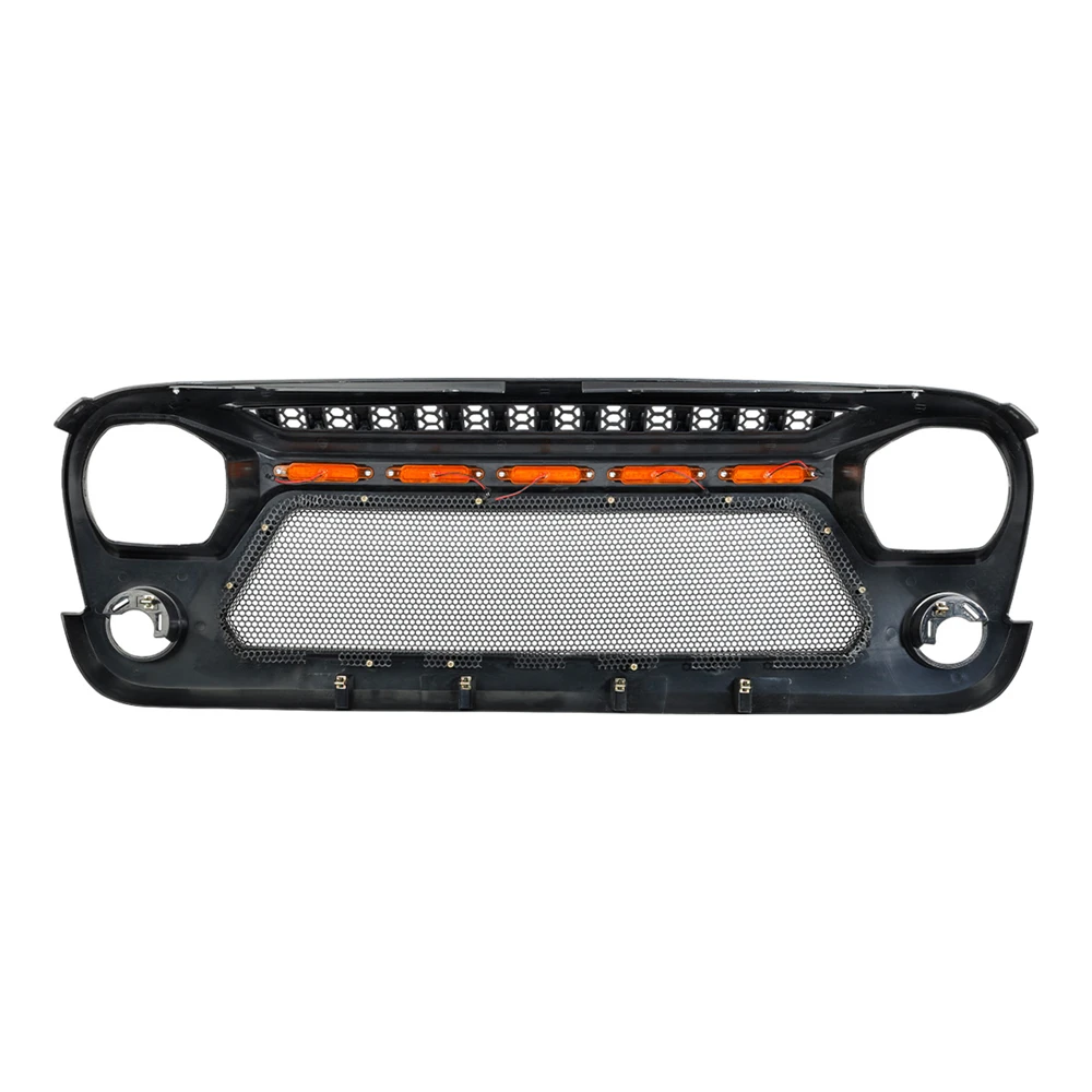 

OEM передний бампер, центральная сетка автомобиля для Jeep Wrangler JK 2007 2008 2009 2010 2011 2012 2013 2014 2015 2016 2017 2018