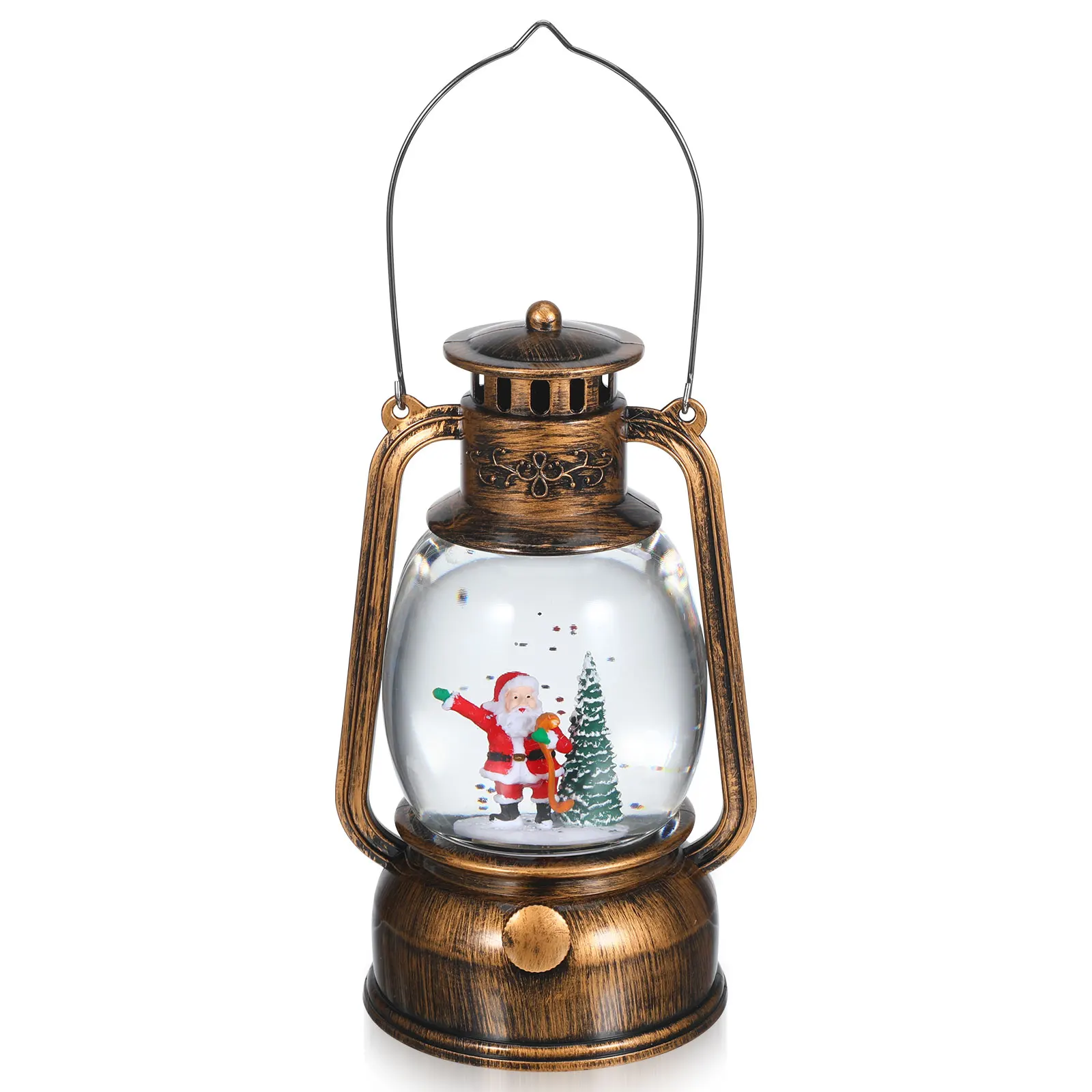 

Christmas Snow Globe Light Rotating Lantern USB Glowing Santa Xmas Party Decoration Music Box Desktop Horse Night Light