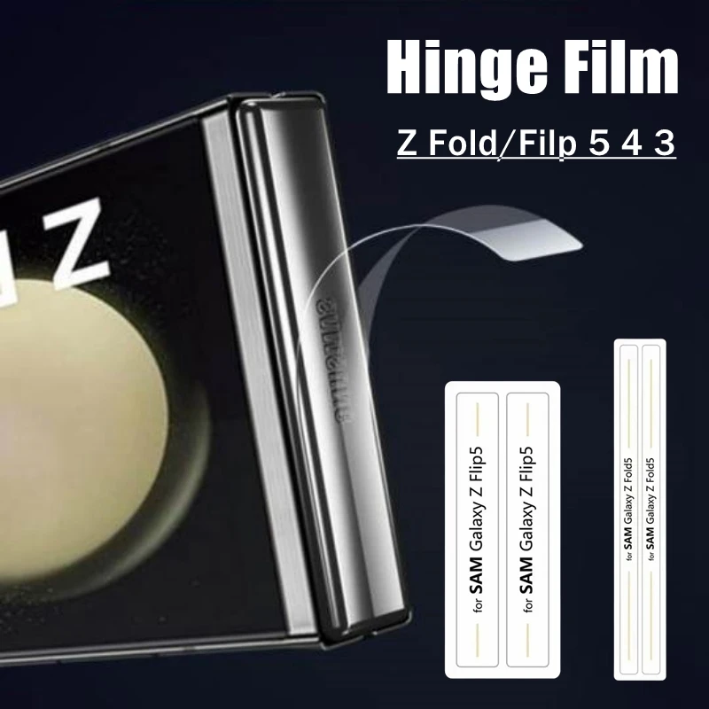 2PCS Side Hydrogel Film For Samsung Galaxy  Flip 5 4 3 / Z Fold 5 4 3  Hinge Protective Protector Edge Films