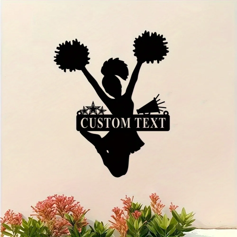 Custom Personalizable Art Deco - Inspired Wall Ornament Cheerleading Plaque Home Adornment Housewarming Gift Wall Mounted Sign