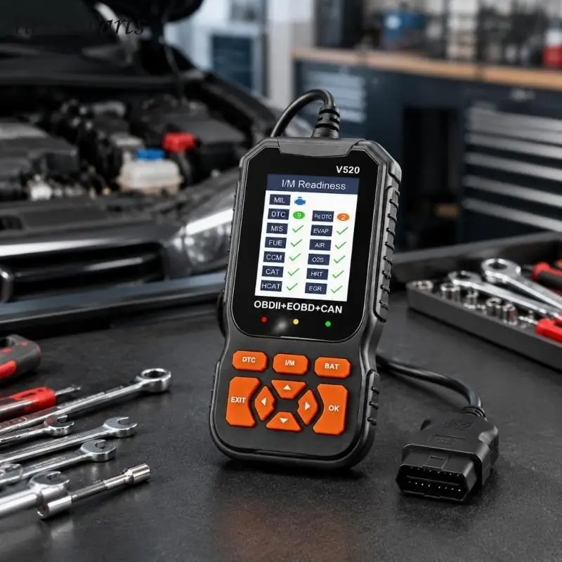 57BA Automotive Engine Diagnostic Tool for Reading Trouble Codes and Fault Information, with Onboard Display, Control