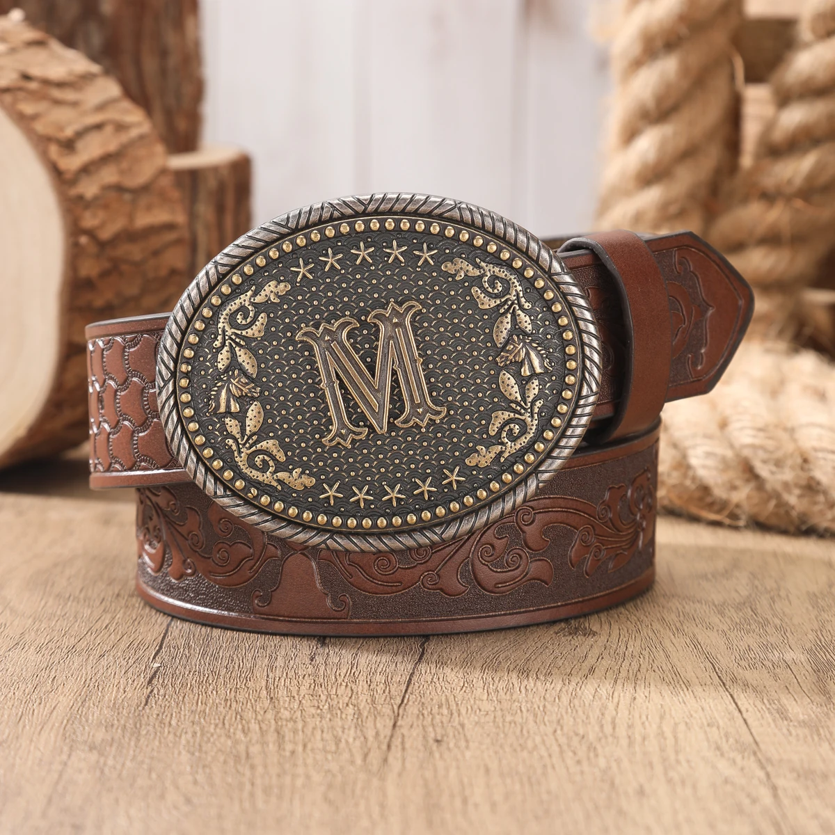 A Western-style Denim Belt in Retro Style - Made of PU Material - Suitable for Both Men and Women - Pairs Well with Jeans