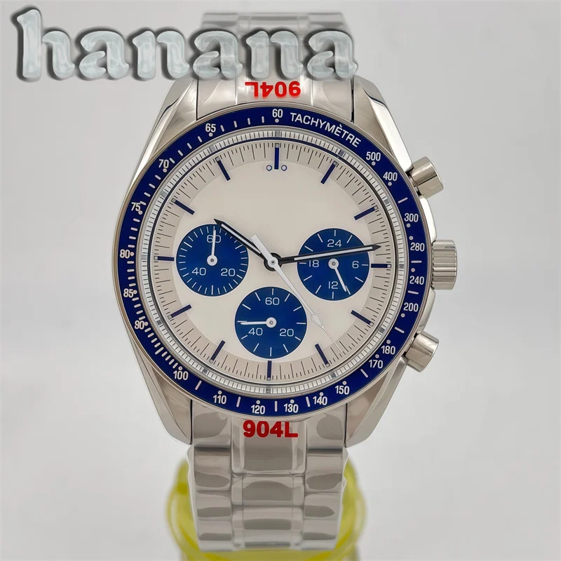 2026 New Men's Luxury VK63 Quartz Watch with Electronic Date Display Speed Adjustment Function Timer Function and Coated Glass