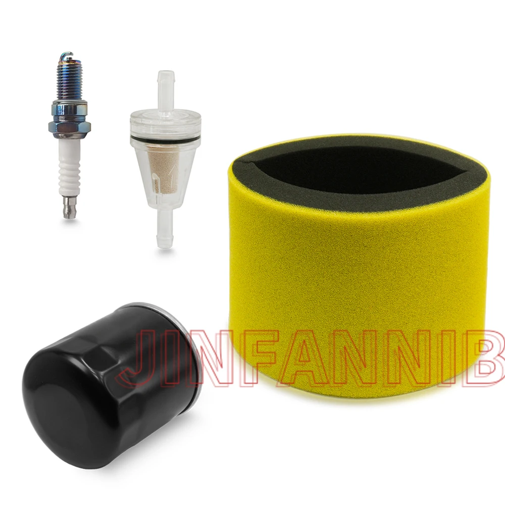 Air Oil Filter Foam Spark Plug Kit Set for Kawasaki Prairie 300 KVF300 1999 2000 2001 2002