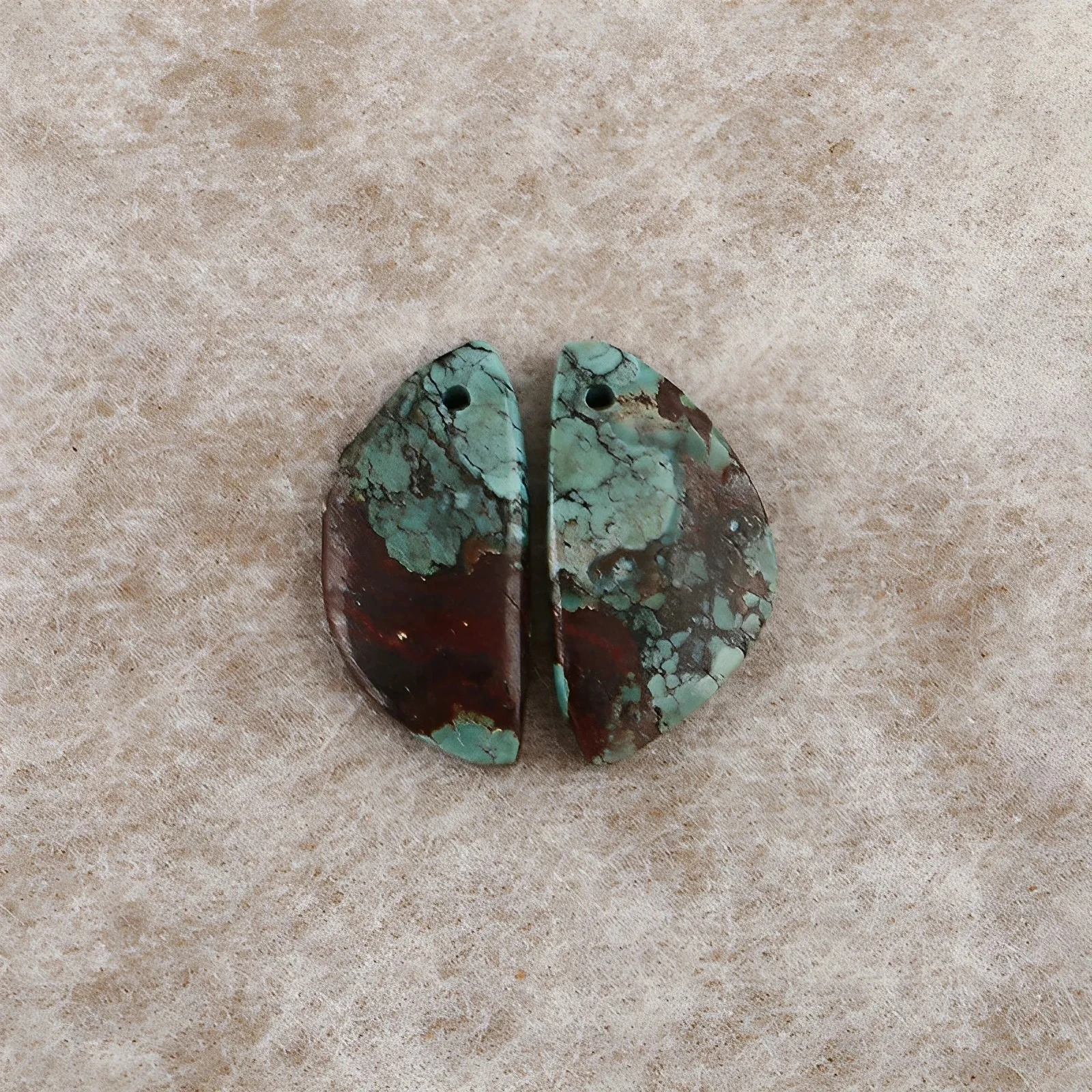 

Бусины для сережек B&F в африканском бирюзовом полукруг, бусины из натуральных камней ручной работы, полированные камни для ежедневного изготовления ювелирных изделий