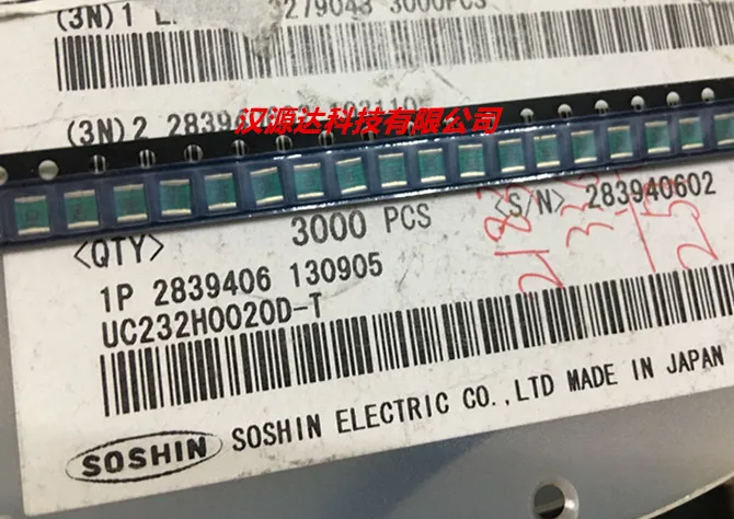 

20pcs/lot UC232H0020D-T SOSHIN 1210 2PF 0.5% 500WV chips Electronic new