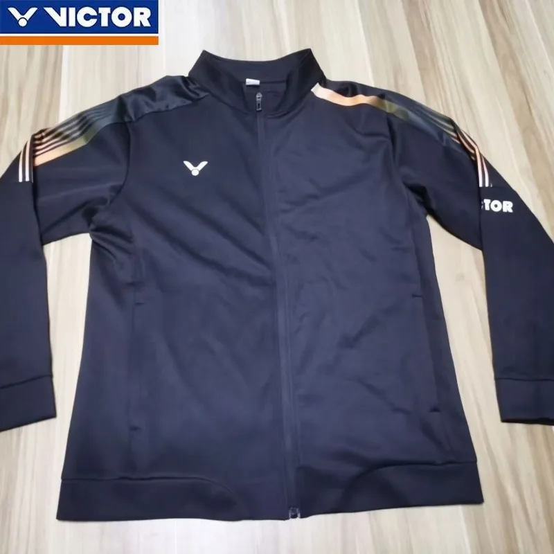 Victor 2025 Autumn and Winter New Men's and Women's Same Badminton Clothing Loose Sports Leisure Running Long-sleeved Jacket