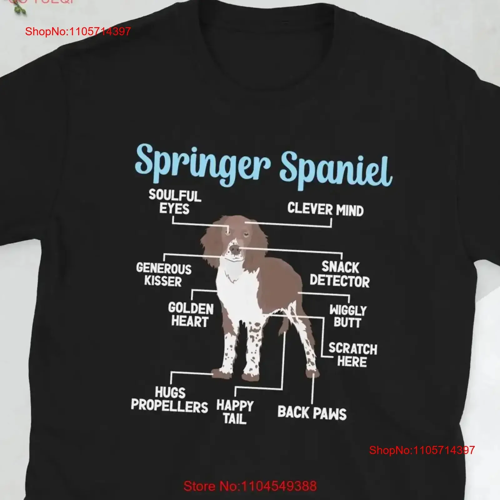 Springer Spaniel Owner Lover T Shirt vintage Washed Comfortable homme Top For Everyday Wear Stretched Breathable graphic