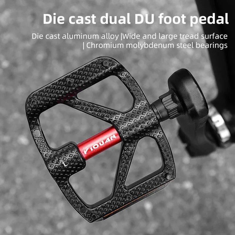 Pedal Sepeda Paduan Aluminium Anti Selip Pedal Sepeda Satu Bagian Pedal Sepeda Gunung MTB Ringan dan Kokoh