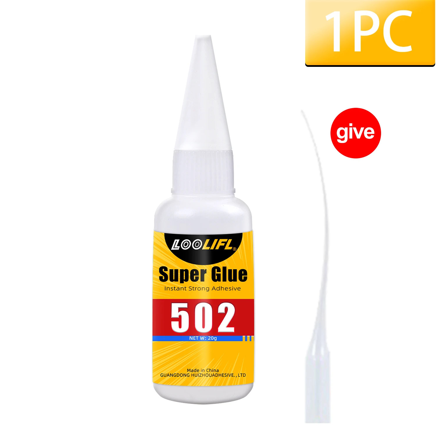LOOIFL 502 Superlijm, sneldrogende sterke cyanoacrylaatlijm, wordt gebruikt voor doe-het-zelf-reparatie van metaal, hout, leer en keramiek