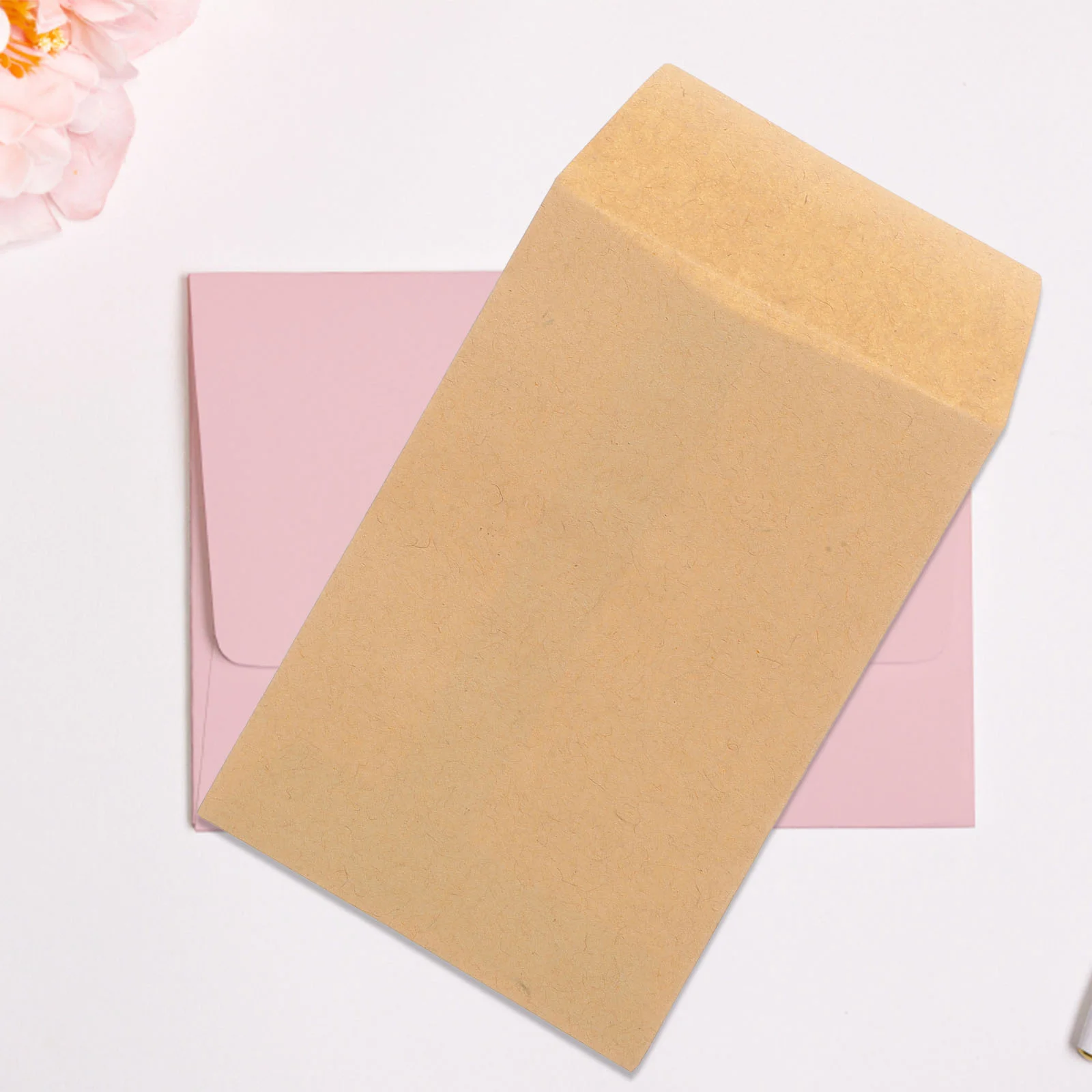 

100 Pcs Small Object Seed Envelope Baby Blank Cards Thank You Kraft Paper Cardstock Money