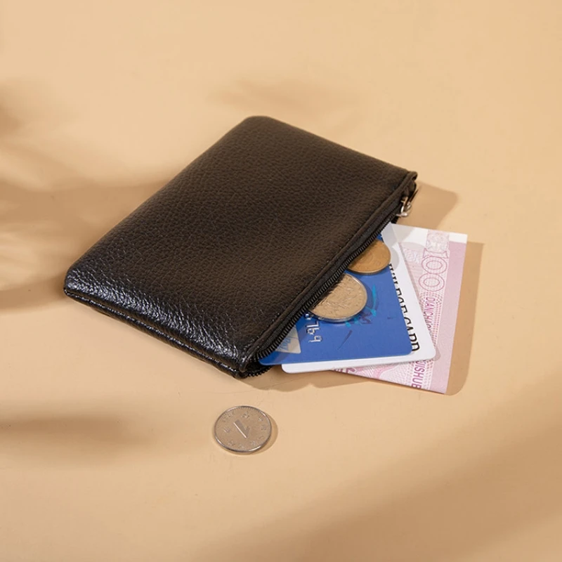 

PU Leather Coin Wallet for Men Women Mini Square Bag Card Holder Fashion Casual Pink Black Red Ladies Simplicity Zipper Purses