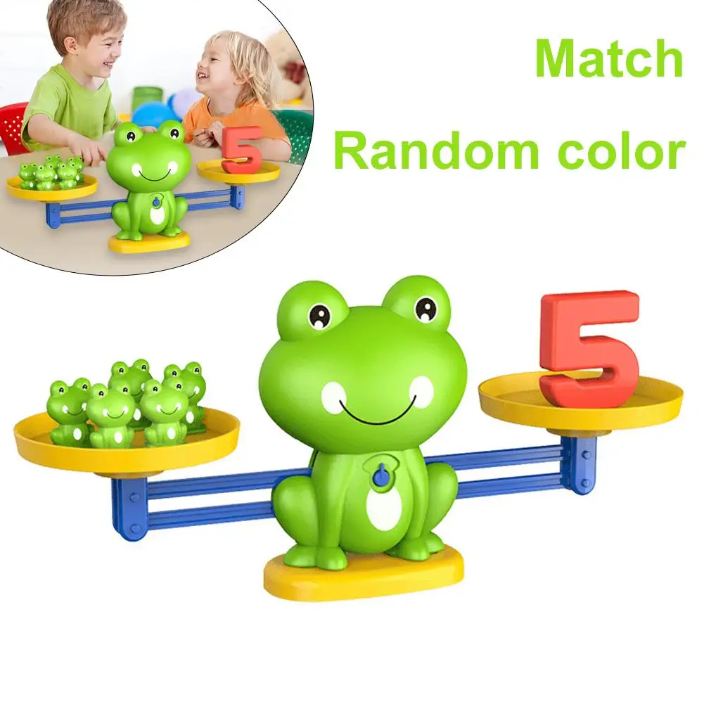 Frog Balance Math Game Toy Kids Early Educational Number Counting Scale Toy Parent-Child Interactive Logical Thinking Learning