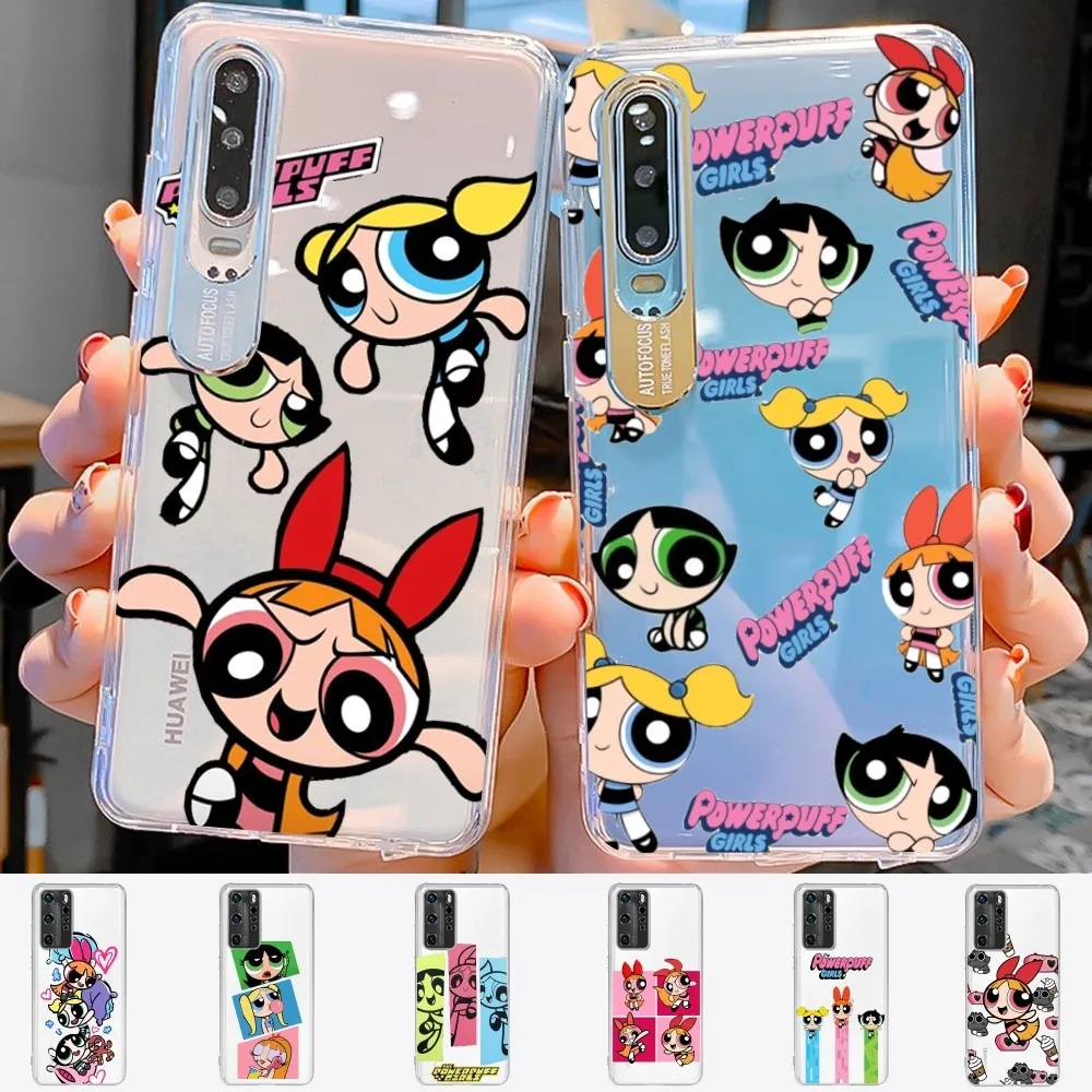 Cute-P-Powerpuffes-G-Girls Phone Case For Samsung S10 20 22 23 A10 40 For Xiaomi10 Note10 For Huawei P50 20 Honor60 70