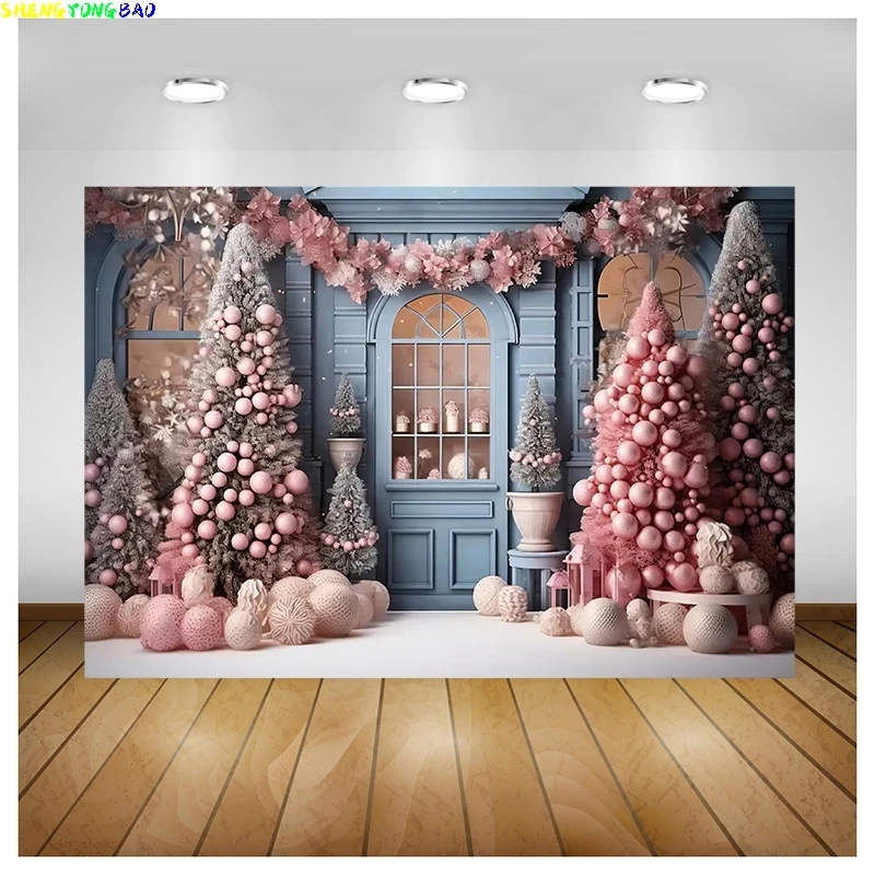 

Vinyl Custom Christmas Day Decoration Candy Family Portrait Photography Backdrops Flying Snowflake Studio Background Prop WW-13