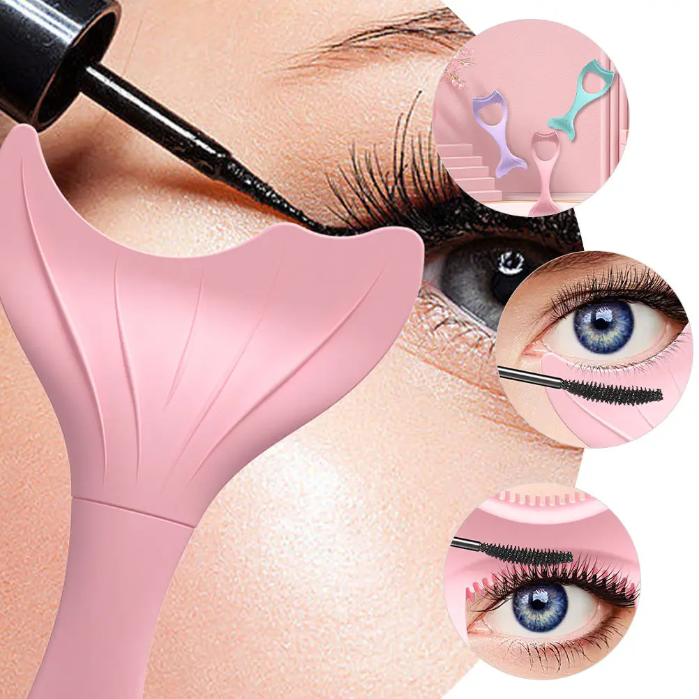 2 Stück Eyeliner-Hilfsmittel Augen-Make-up-Tool Silikon Multifunktions-Mascara-Zeichnungshilfe Wiederverwendbarer Applikator für Frauen Augen-Make-up-Tool