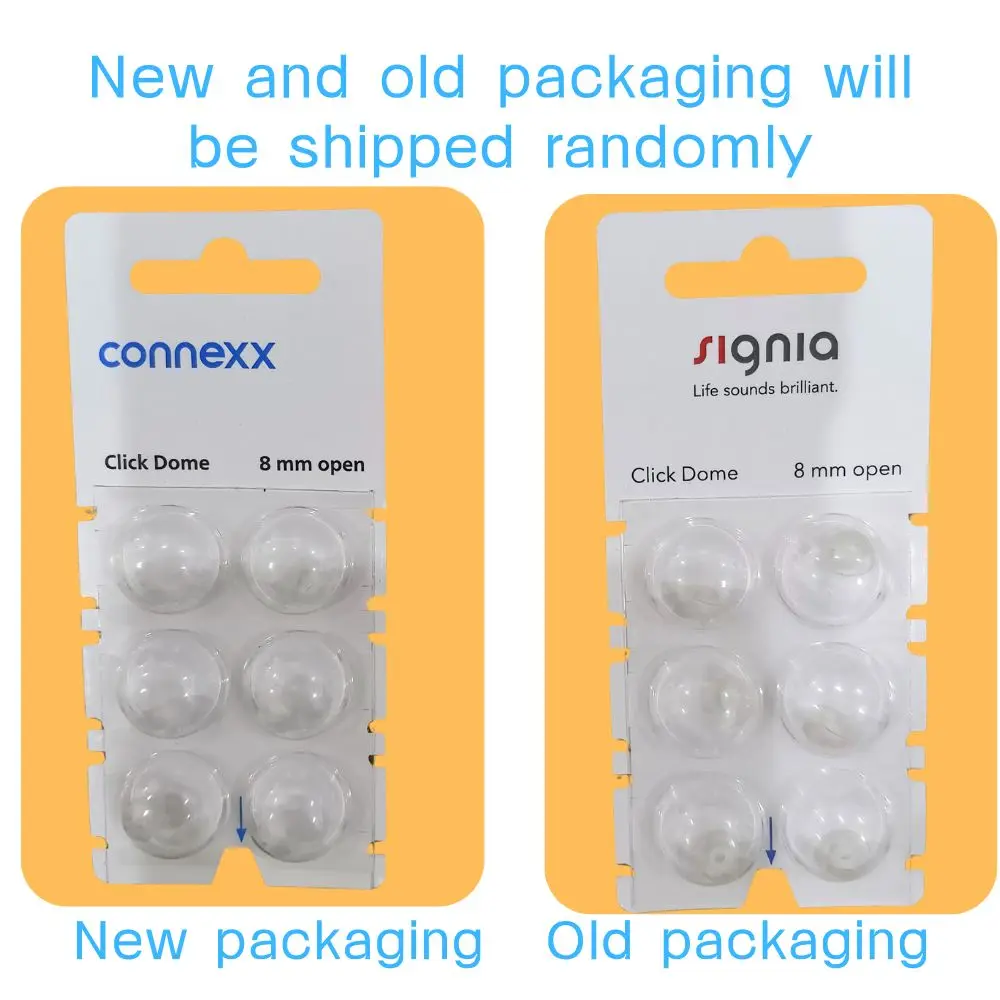 

Signia Click Connexx click dome open Original Silicone Ear domes for Signia Rexton CIC ITC and RIC Model Hering Aids