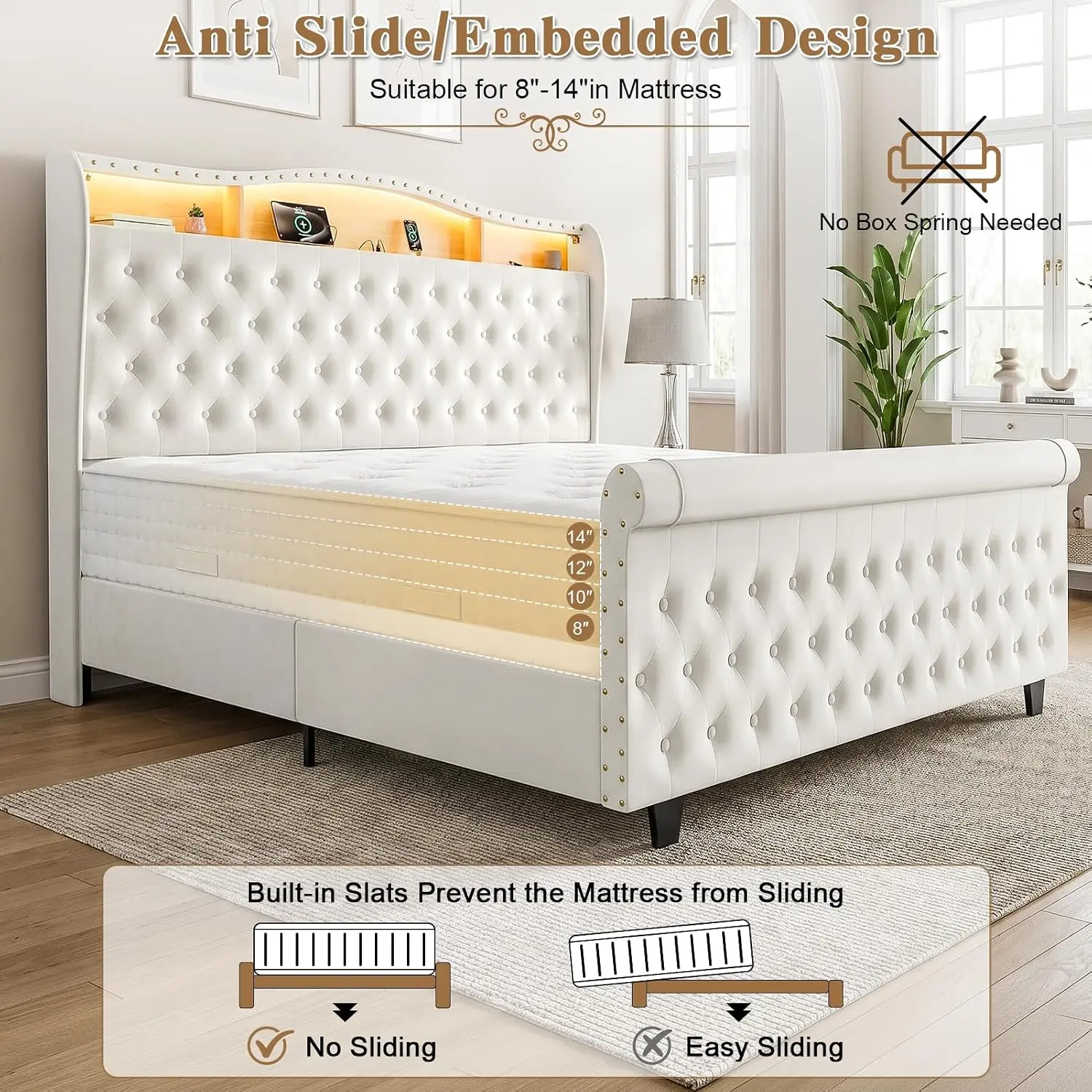 King Bed Frame 51.2