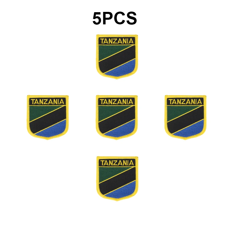 1-100 шт., нашивки с вышивкой флага в форме Танзании, железные нашивки для переноса пилы, швейные аппликации для одежды