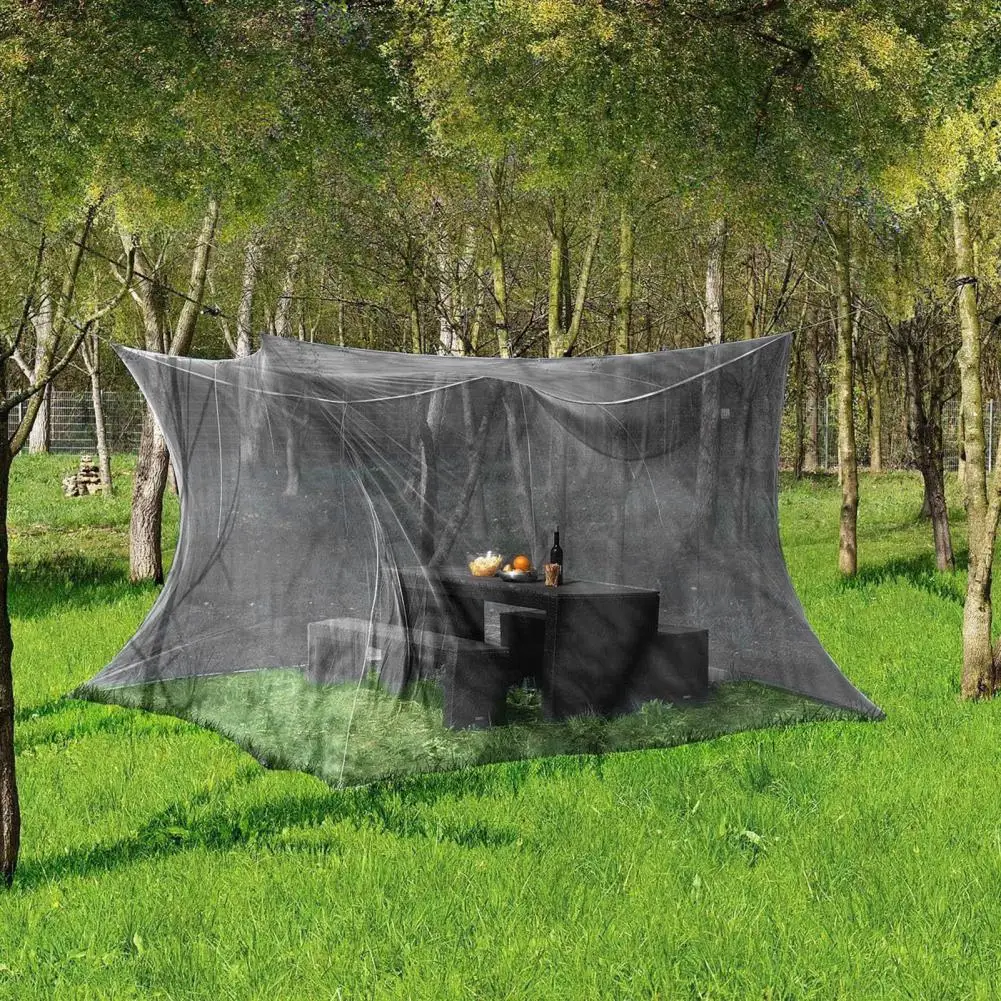 Breathable Mosquito Net 4 Corners Mosquito Net Rectangular Mesh Barrier Bed Canopy for Camping Outdoor Patio Backyard Picnic