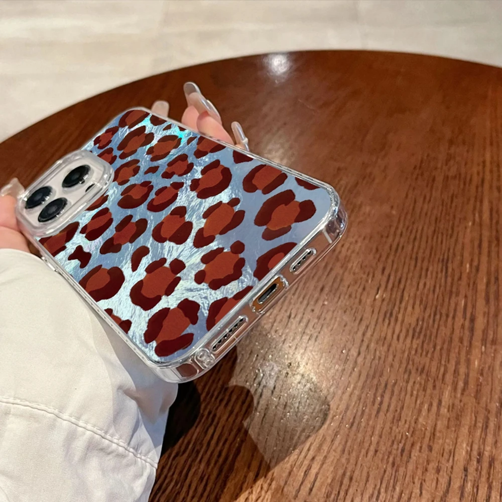 Funda de teléfono para niñas de leopardo azul para Xiaomi Redmi 15C 14C 13C Note 15 14 13 12 11 10 9 8 Pro A3 A2 A1 Funda para mujeres Coque