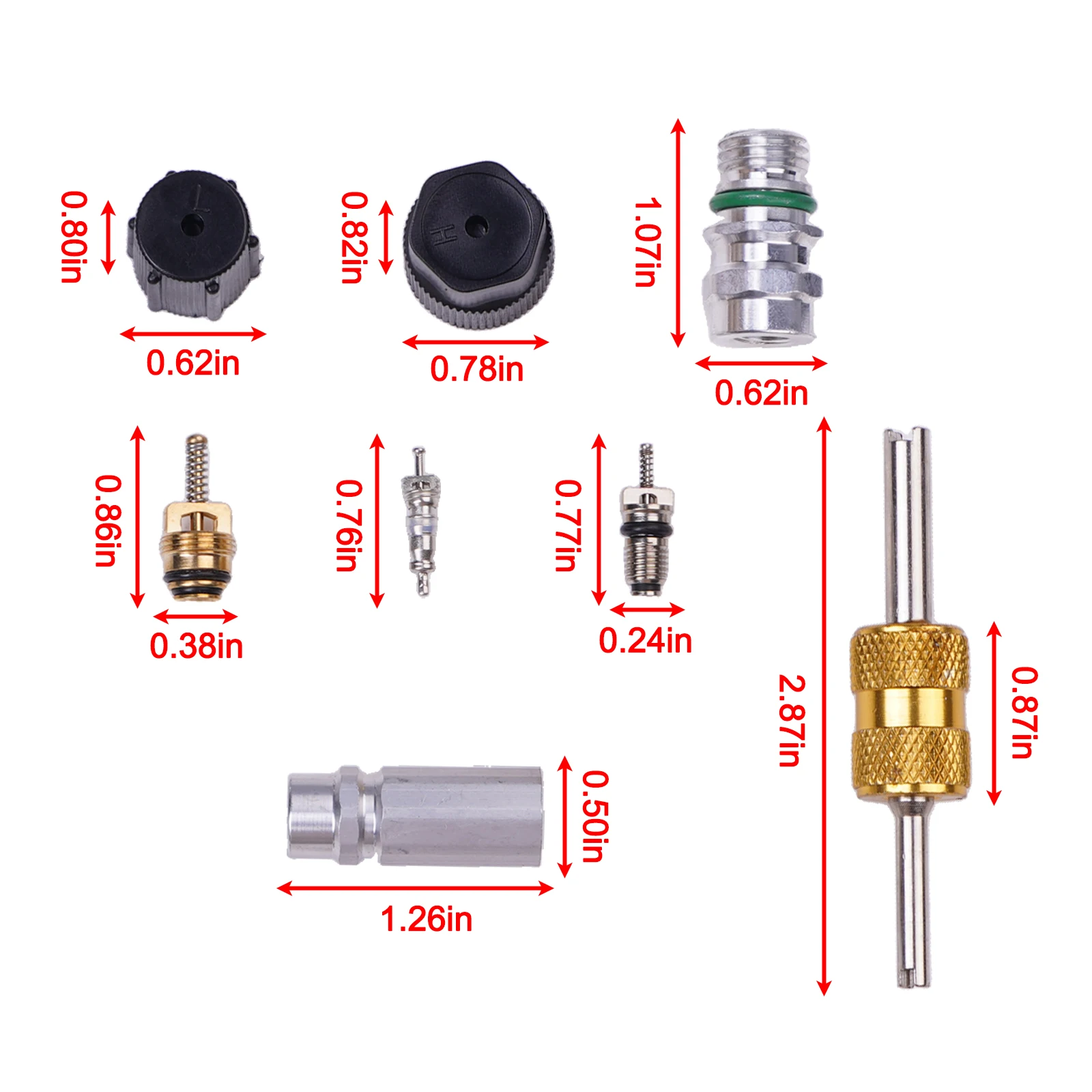 

Охлаждающее уплотнение, комплект клапанов для кондиционирования воздуха, уплотнительные крышки для обслуживания переменного тока, сервисные клапаны высокого давления для R22