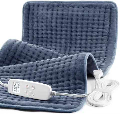 Extra Large Electric Heating Pad for Back, Shoulder, Neck, Knee & Arms - 6 Timer & Temperature Settings with Auto Shut Off