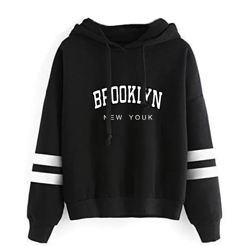 Hoodies Hot Sales Women\'s Sweatshirts Long Sleeve Stripe High Quality Versatile Fashion Pullovers Sports Jogging Casual Clothing